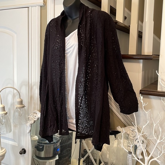 Style & Co. Eyelet Lace Blazer, Gathered at Sleeves, Fabulous Front Details - Picture 11 of 11